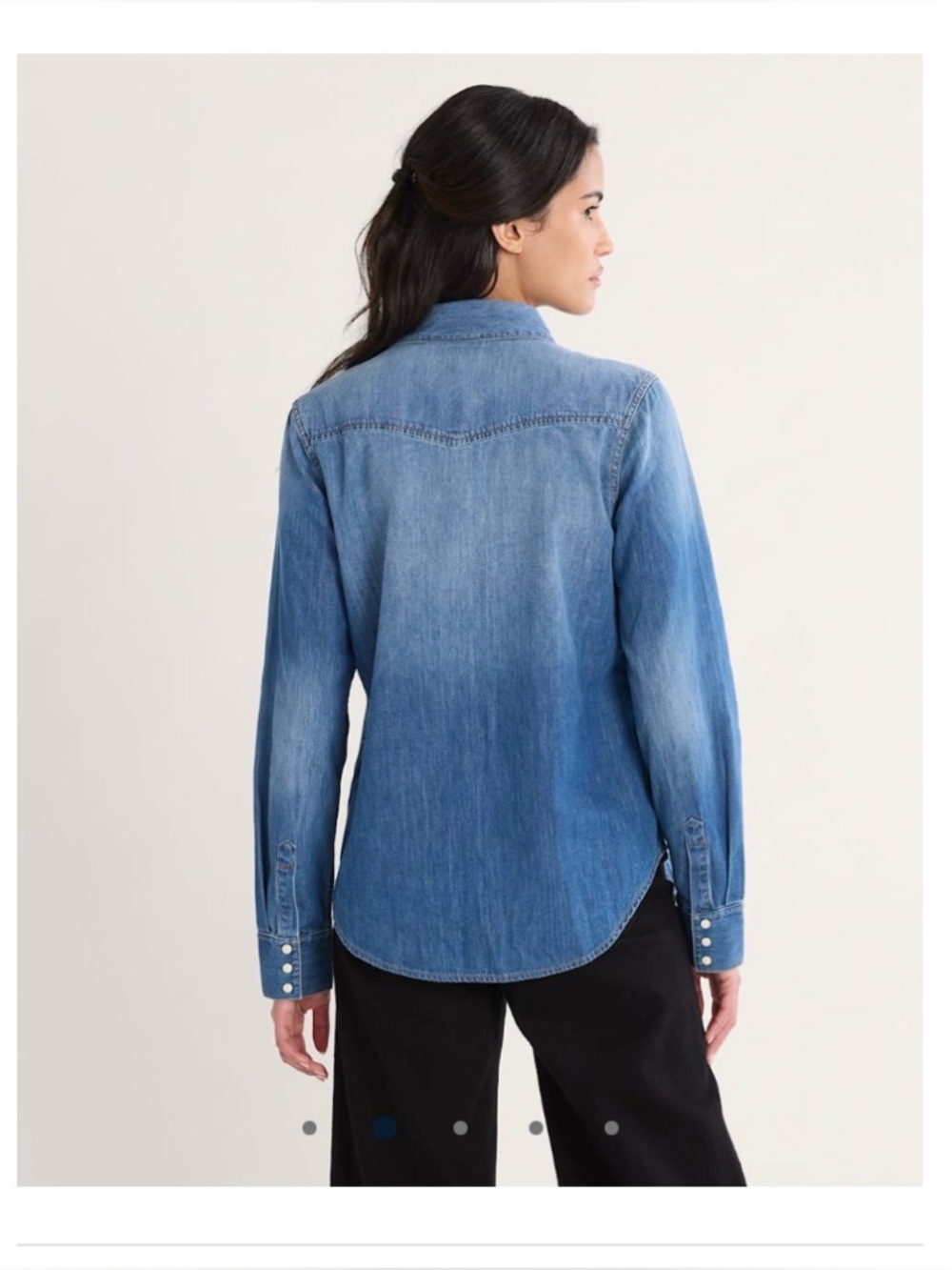 Pendleton Light Blue Denim Shirt with a heart design.